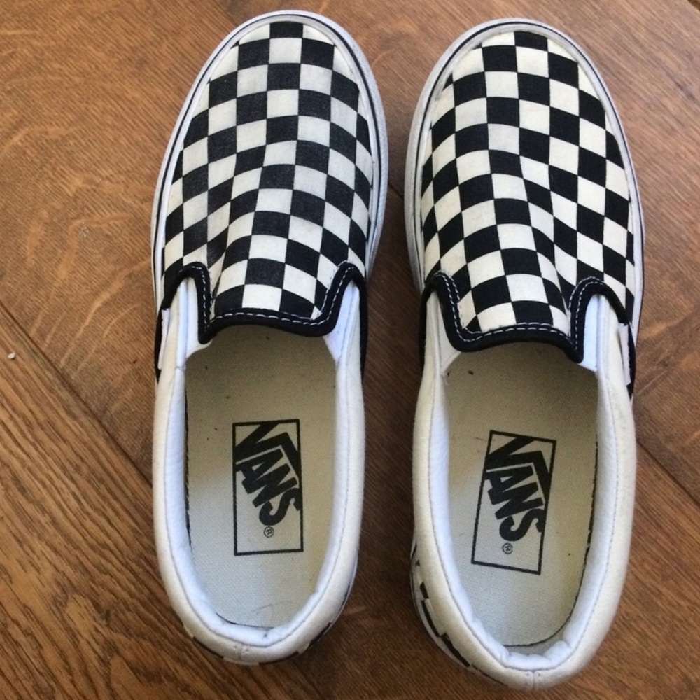 Vans slip ons checkered
